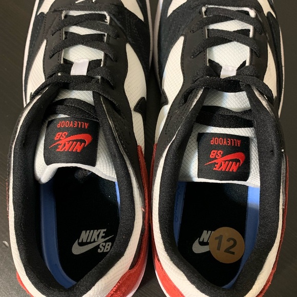 Men’s Nike SB Alleyoop “Black Toe Chicago” Size-12 Red Black White (CJ0882 102) - Picture 5 of 9